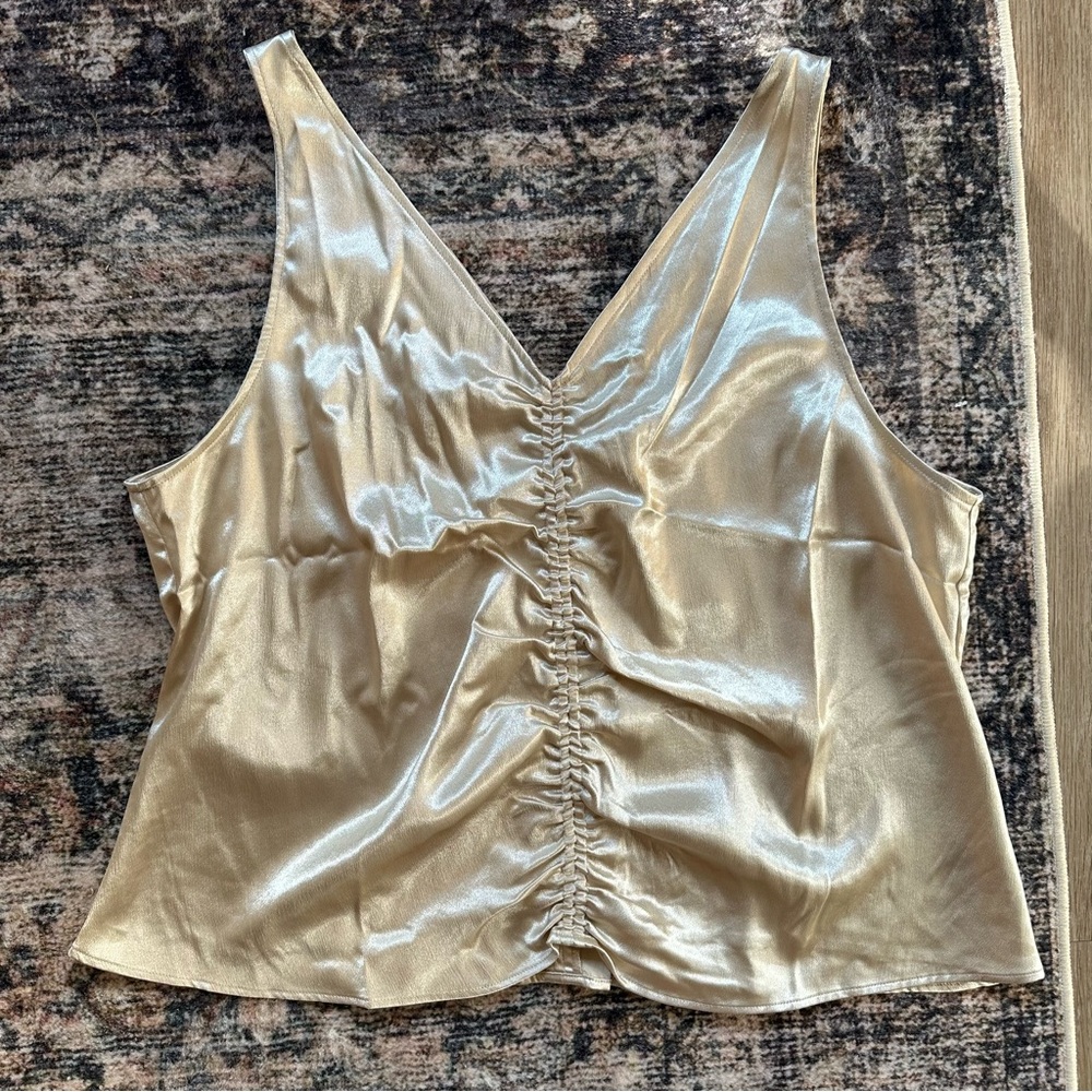 Satin Ruched Top - Picture 2 of 4